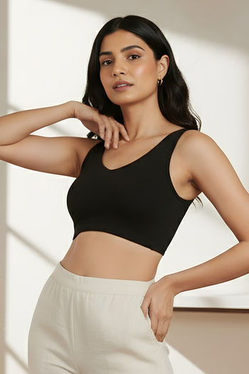 Buy Zivame Double Layered Non Wired Full Coverage Bralette - Tap Shoe